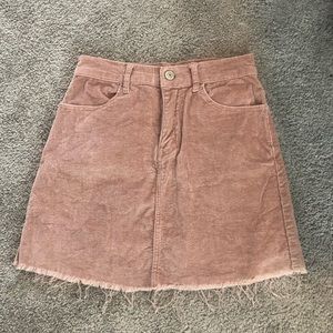 Light pink corduroy skirt